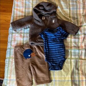 Carter's Baby Outfit Set - Brown and Blue‎